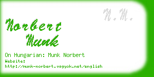 norbert munk business card